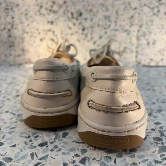 Coach Richelle Q278 Canvas Signature Loafers Boat Shoes Women’s 8B - Picture 3 of 7